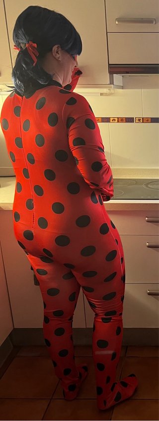 Disfraz Ladybug Talla XL + Peluca + Yoyo + Antifaz