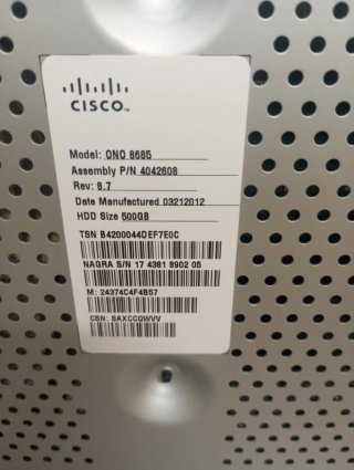 Descodificador Cisco ONO