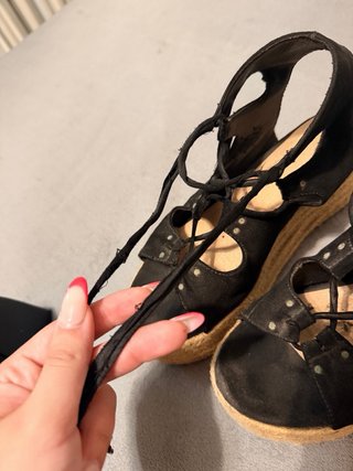 Zapatos esparto negros plataforma
