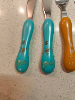 Set posate bambini dinosauri (coltello, forchetta,