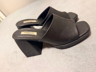 Tacones sandalias plataforma negros