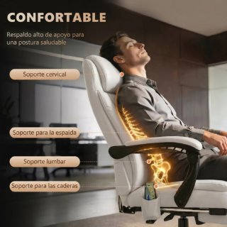 Silla de escritorio con masaje y reposapiés