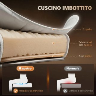 Silla de escritorio con masaje y reposapiés