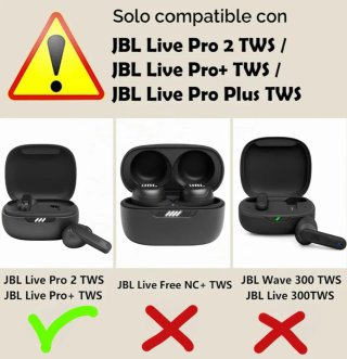 Funda Silicona JBL Live Pro 2/Pro+, Pro Plus Blanc