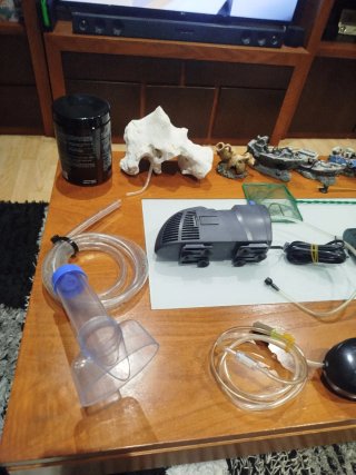 Lote Acuario: Filtro, Calentador y Accesorios