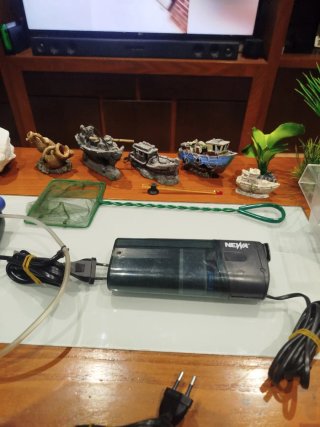 Lote Acuario: Filtro, Calentador y Accesorios
