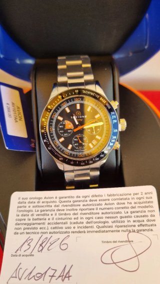 Orologio Chrono Avione Racing Blu/Arancione