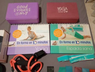 Yoga Bloques, Gomas, Rueda y Pelotas. Reto 60 dias