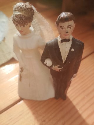 Figuras Vintage Tarta Boda Novios