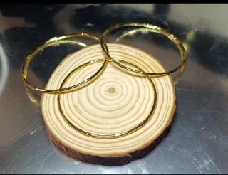 Lote 6 pulseras finas acero dorado