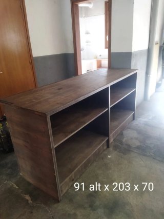 Mostrador madera maciza antiguo