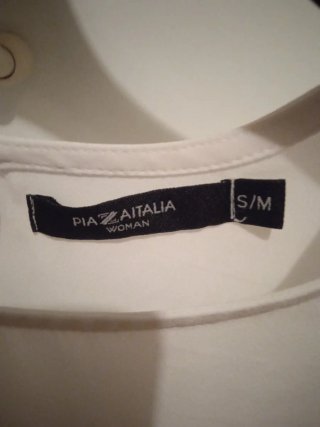 Camicetta donna bianca manica a balze