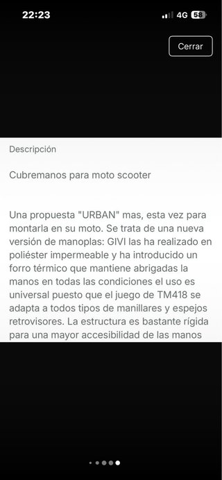 Cubremanos Givi para Moto