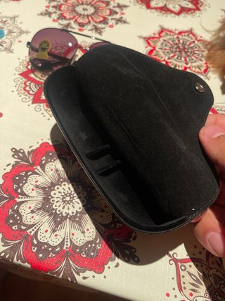 Gafa stilo vintage con Funda Negra clasica piel