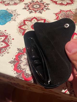 Gafa stilo vintage con Funda Negra clasica piel