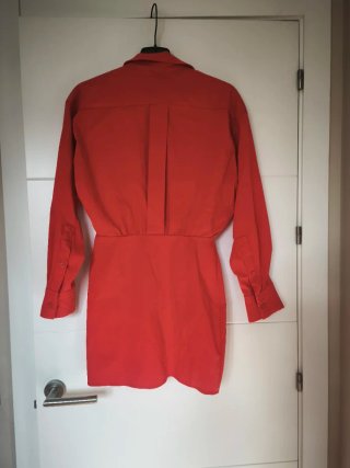 Vestido camisero Zara rojo, Talla S