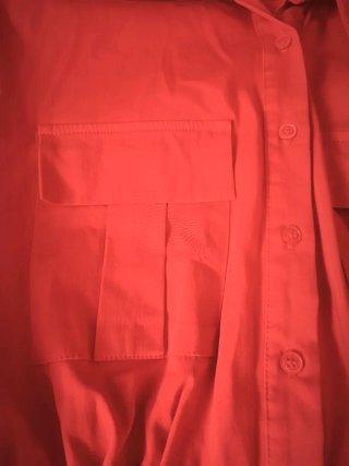 Vestido camisero Zara rojo, Talla S