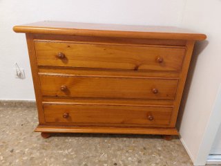 Conjunto 5 piezas Dormitorio Matrimonio Pino Maciz