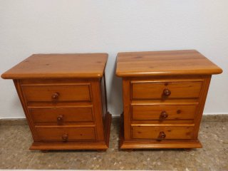 Conjunto 5 piezas Dormitorio Matrimonio Pino Maciz