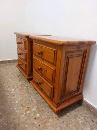 Conjunto 5 piezas Dormitorio Matrimonio Pino Maciz