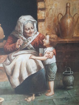 Precioso cuadro al óleo 87x60