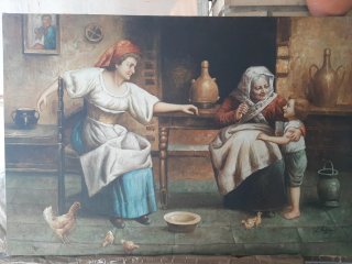 Precioso cuadro al óleo 87x60