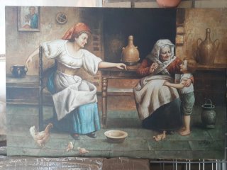 Precioso cuadro al óleo 87x60