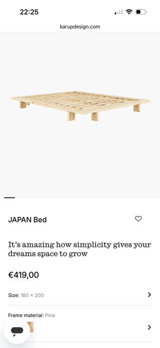 Cama Karup de madera estilo japonés