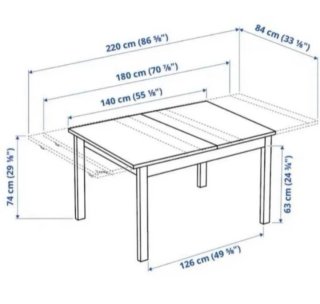 Mesa extensible Ikea con sillas