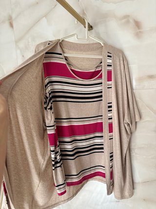 Conjunto cárdigan y camiseta talla XXL