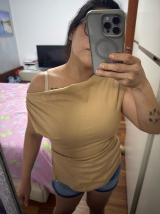 Maglietta Zara marrone taglia M nuova