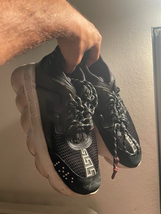 Scarpe Versace Uomo Nero Bianco