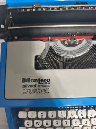Olivetti Lettera 31 Máquina de Escribir Azul