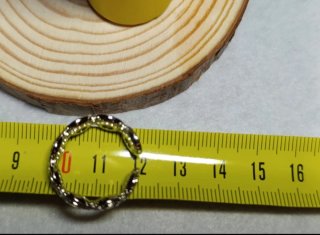 Anillo Abierto Baño Oro Blanco Circonitas Talla 7