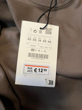 Camiseta manga corta hombre marrón