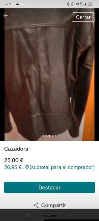 Cazadora de chico negra