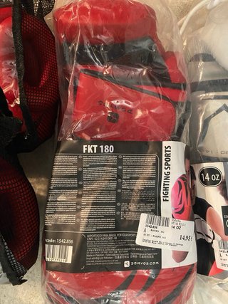 Kit Boxeo Guantes y Protector Bucal Rojo