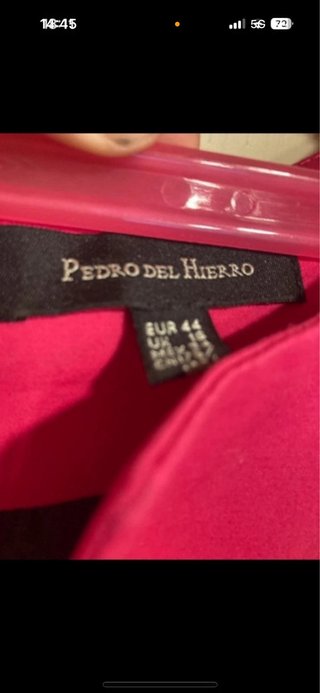 Vestido Pedro del Hierro Rosa Talla 44