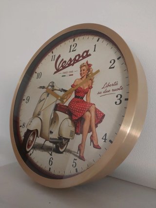 Relógio de Parede Vespa Pin-up