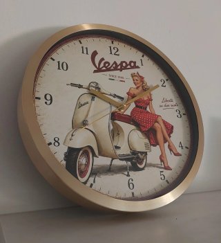 Relógio de Parede Vespa Pin-up