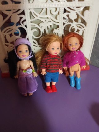 Lote 3 Muñecas Shelly Barbie Niñas