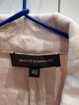 Blazer de lino rosa palo