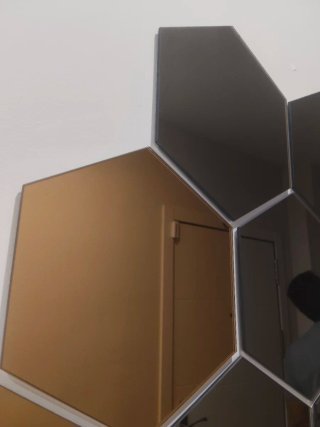 Espejos hexagonales decorativos pared