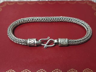 Pulsera Plata Maciza Gruesa Serpiente