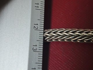 Pulsera Plata Maciza Gruesa Serpiente