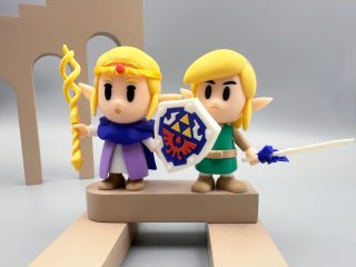 Chibi Link e Zelda Figure