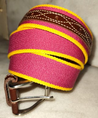 Cinturón Caballero Capote Grana y Oro 124 cm