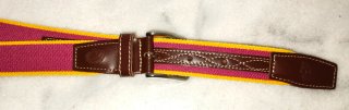 Cinturón Caballero Capote Grana y Oro 124 cm