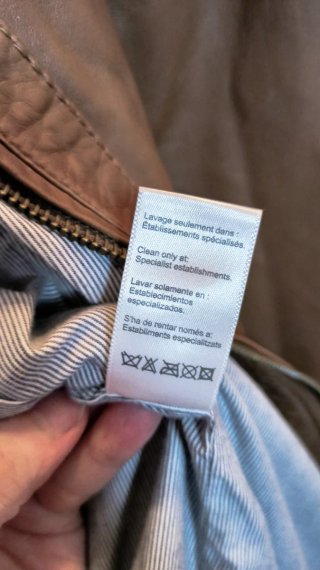 Lacoste - Chaqueta de 100% Piel de Cordero