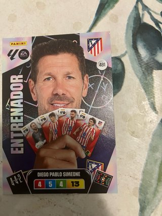 Carta Entrenador Diego Simeone Panini 481